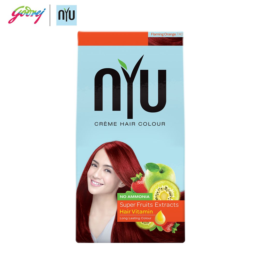 NYU Creme Hair Colour Flaming Orange - Pewarna Rambut - 2