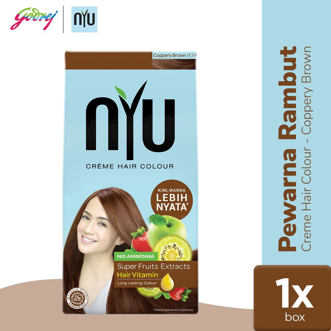 NYU Creme Hair Colour Coppery Brown - Pewarna Rambut - 1