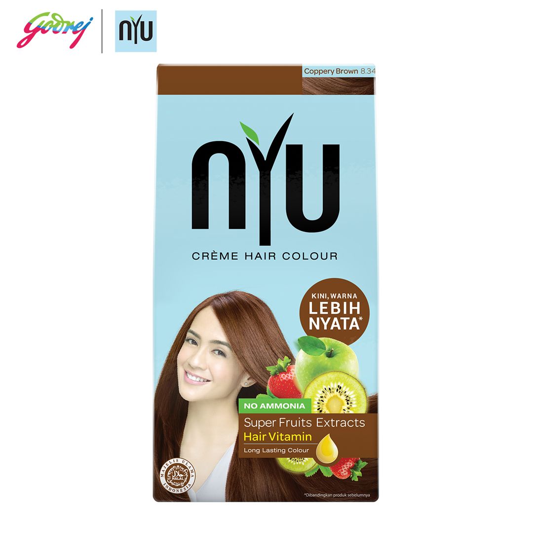 NYU Creme Hair Colour Coppery Brown - Pewarna Rambut - 2