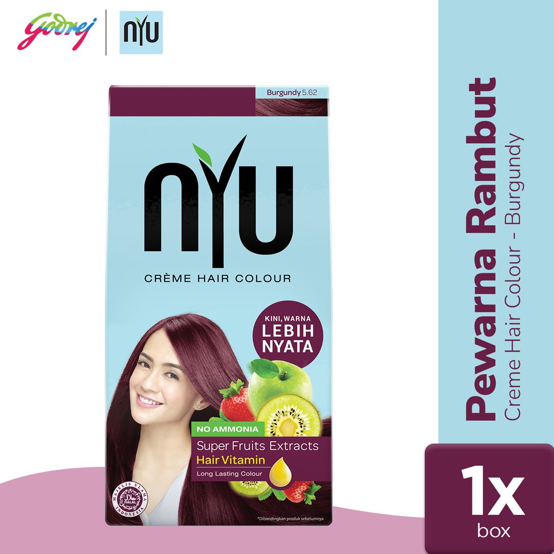 NYU Creme Hair Colour Burgundy - Pewarna Rambut - 1
