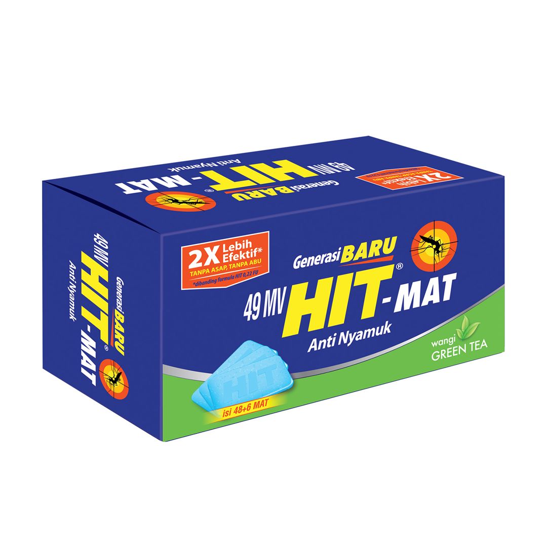 Hit Mat Green Tea 48+6's - Obat Nyamuk Elektrik - Bunuh Nyamuk Penyebab Demam Berdarah (DBD) - 2