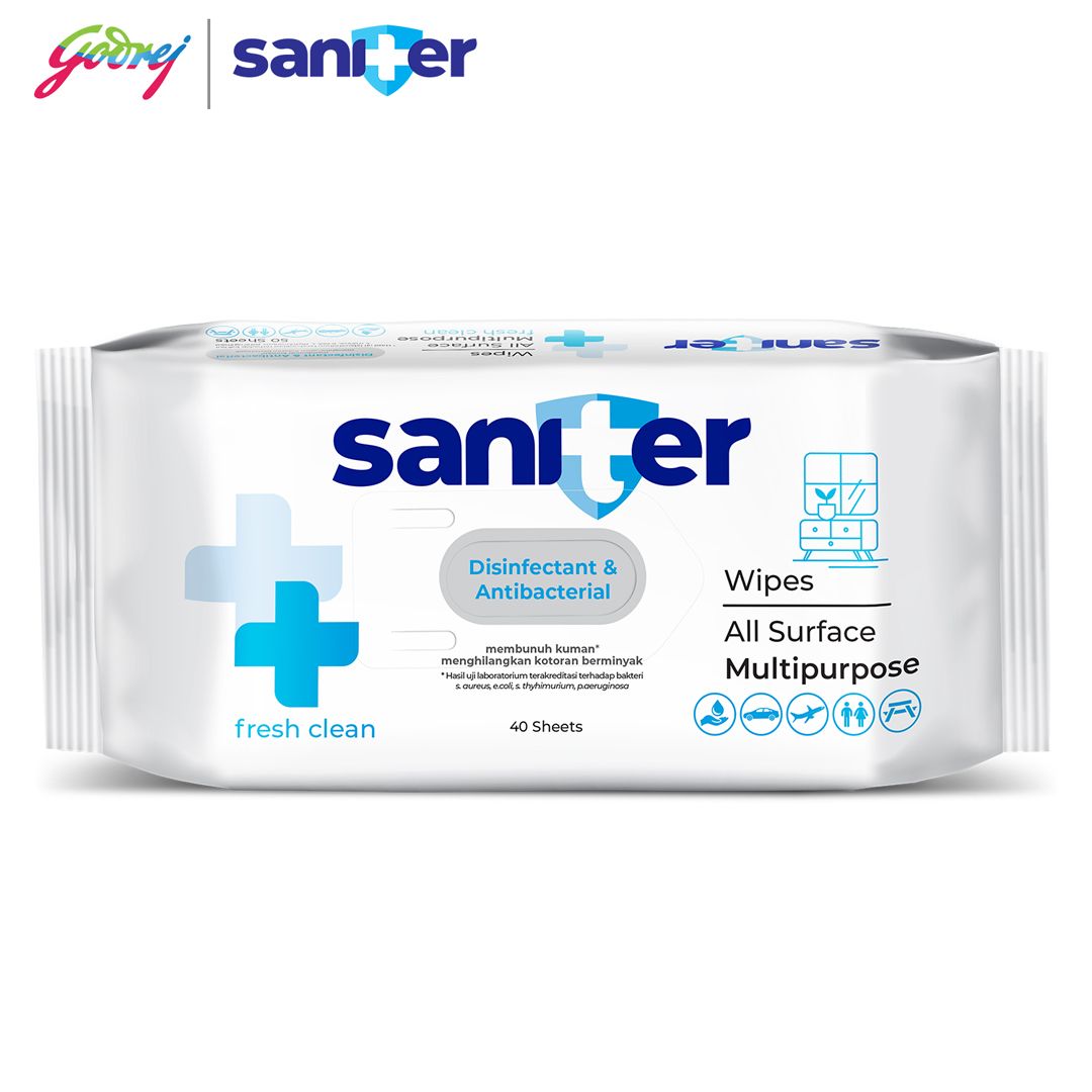 Saniter Surface Multipurpose Wipes 40`S - Tisu Basah Antiseptik - 2
