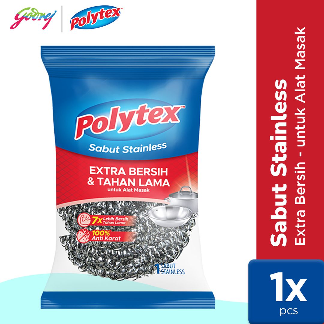 Polytex Sabut Stainless Extra Bersih & Tahan Lama - 1