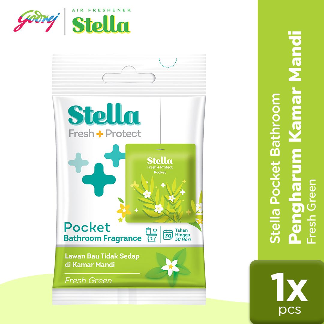 Stella Pocket Bathroom Fresh Green 10 gr - Pengharum Kamar Mandi - 1