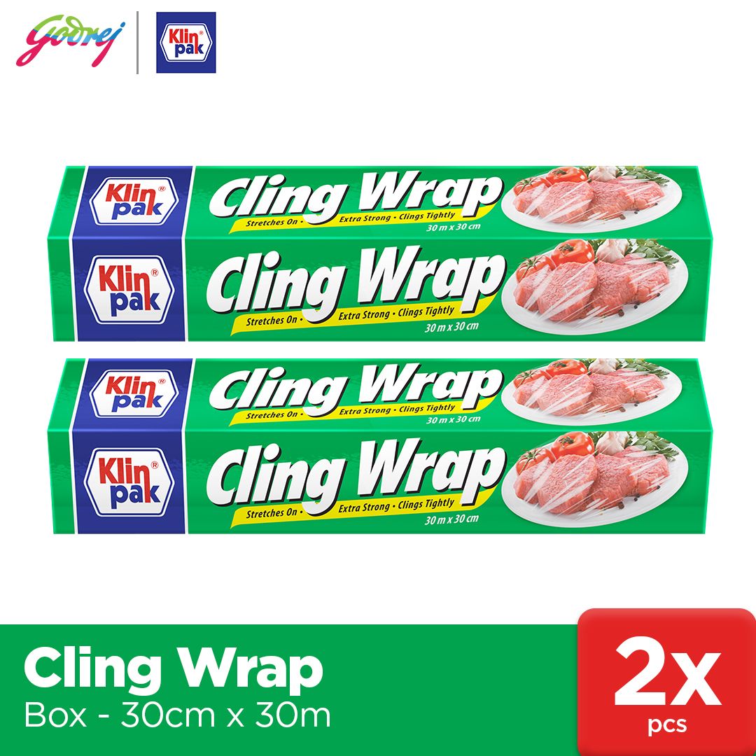 Klinpak Cling Wrap 30m x 30cm - Pembungkus Makanan X2 - 1