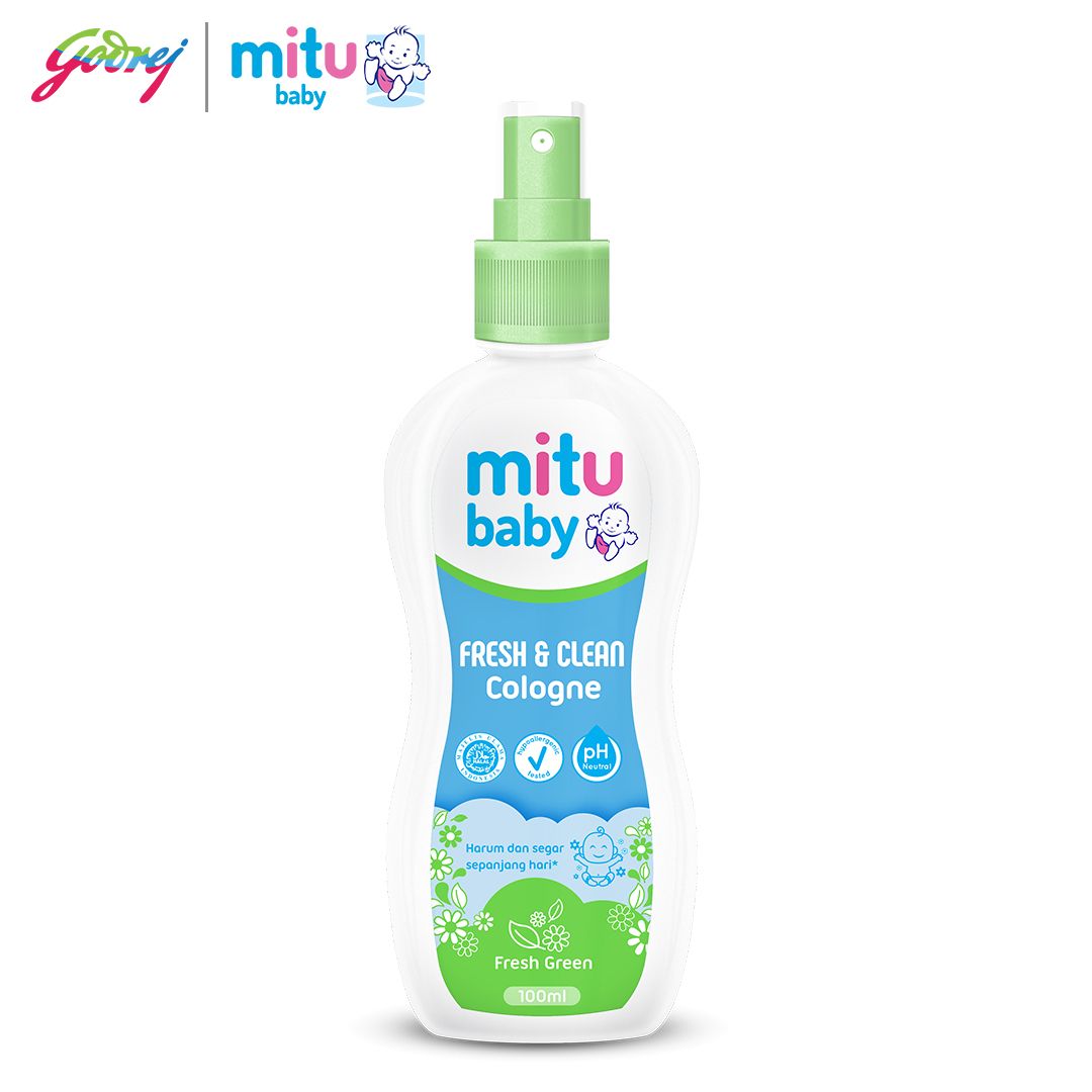 Mitu Baby Cologne Fresh Green Spray 100ml - Parfum Bayi x2 - 2