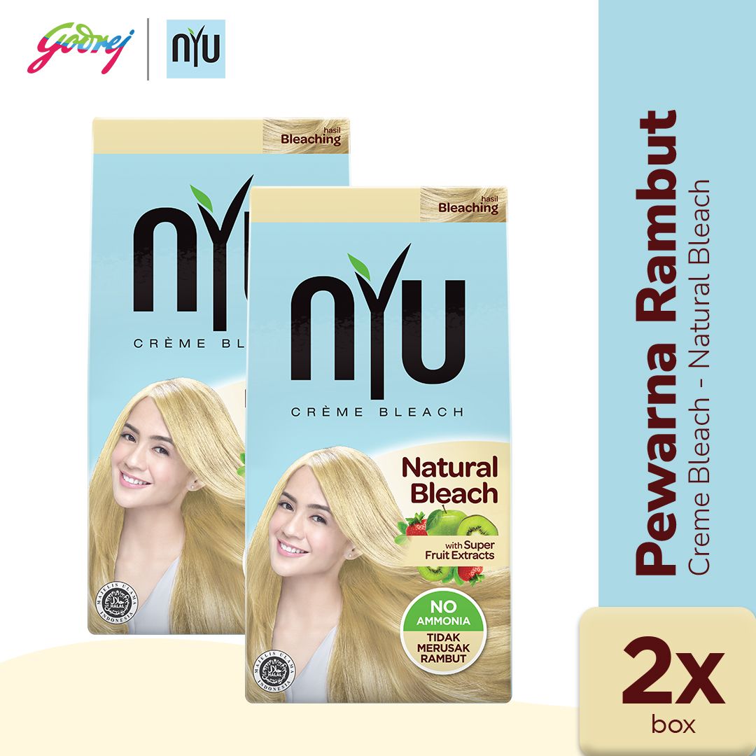 NYU Creme Hair Colour Natural Bleach - Bleaching Rambut x2 - 2