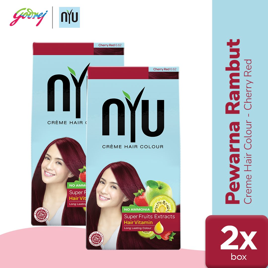 NYU Creme Hair Colour Cherry Red - Pewarna Rambut x2 - 2