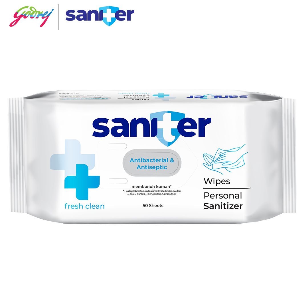 Saniter Personal Wipes Sanitizer 50S - Tisu Basah Antiseptik x2 - 2