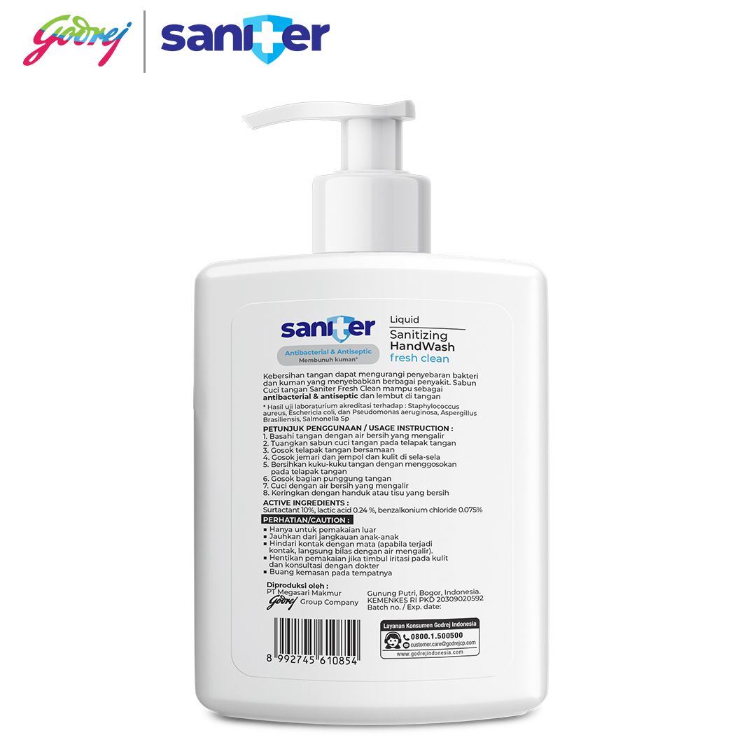 Saniter Hand Wash Bottle 250 ml - Sabun Cuci Tangan x2 - 3