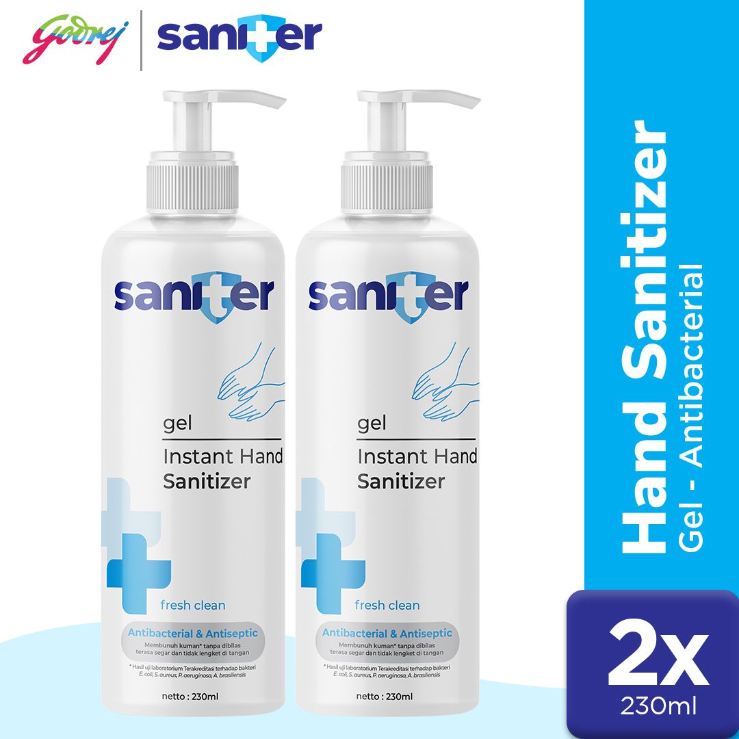 Saniter Hand Sanitizer Gel 230ml x2 - 1