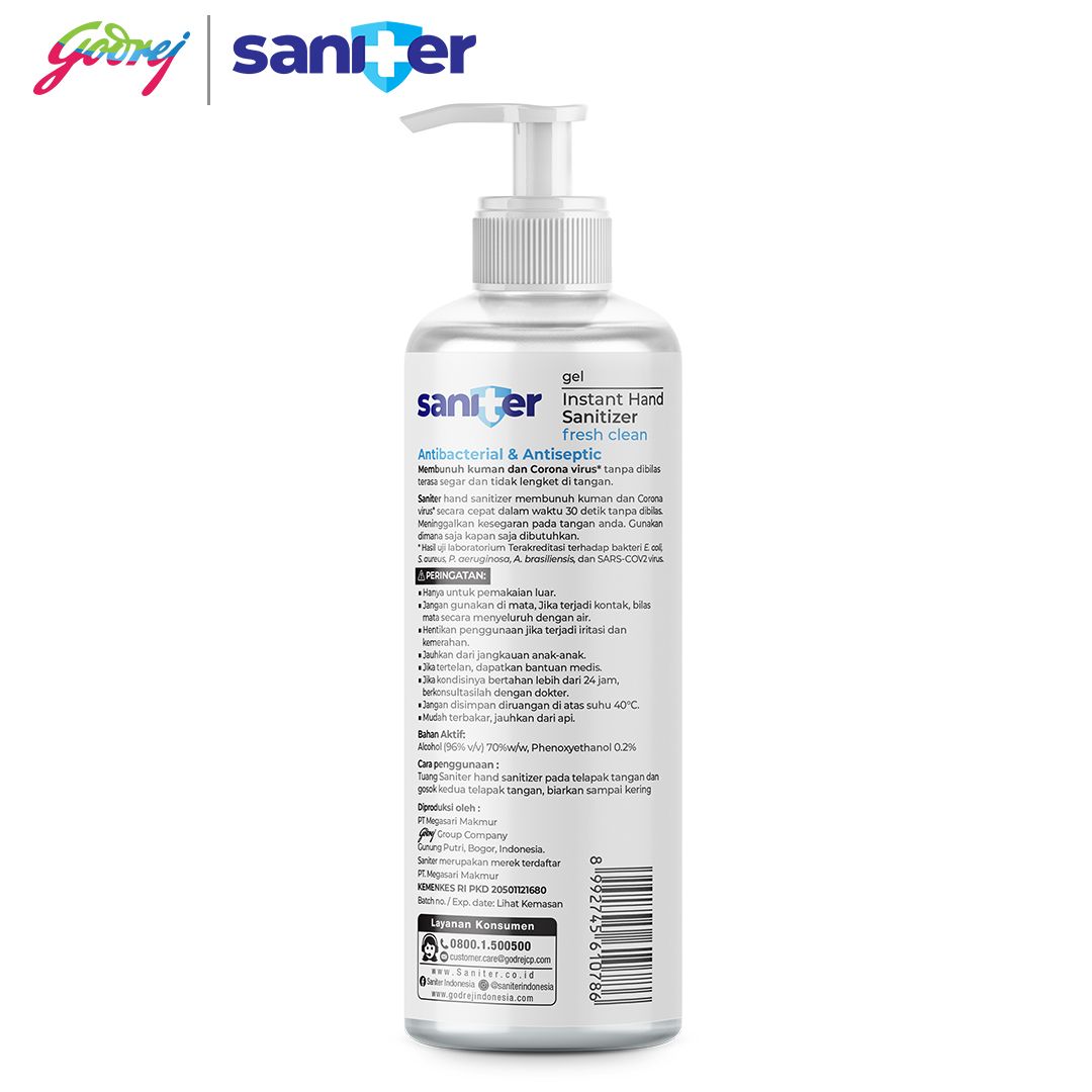 Saniter Hand Sanitizer Gel 230ml x2 - 3