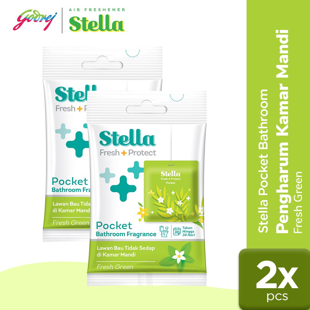 Stella Pocket Bathroom Fresh Green 10 gr - Pengharum Kamar Mandi x2 - 1