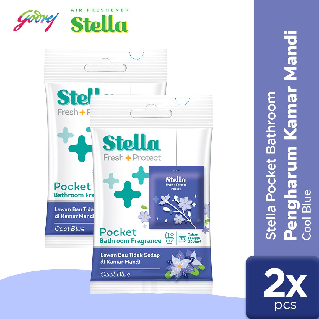 Stella Pocket Bathroom Cool Blue 10 gr - Pengharum Kamar Mandi x2 - 1