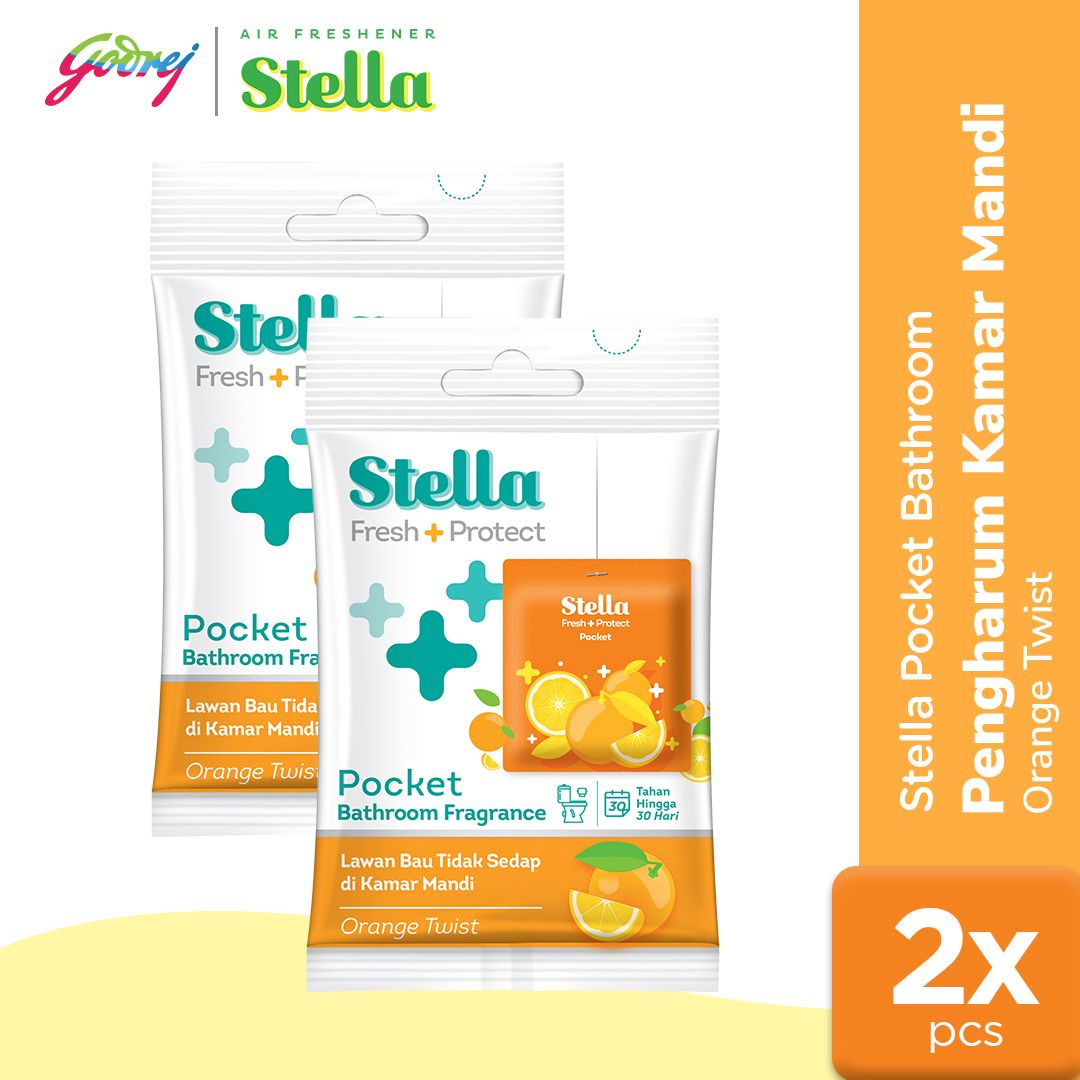 Stella Pocket Bathroom Orange Twist 10 gr - Pengharum Kamar Mandi x2 - 1