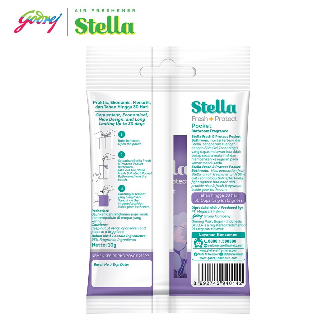 Stella Pocket Bathroom Purple Dream 10 gr - Pengharum Kamar Mandi x2 - 3