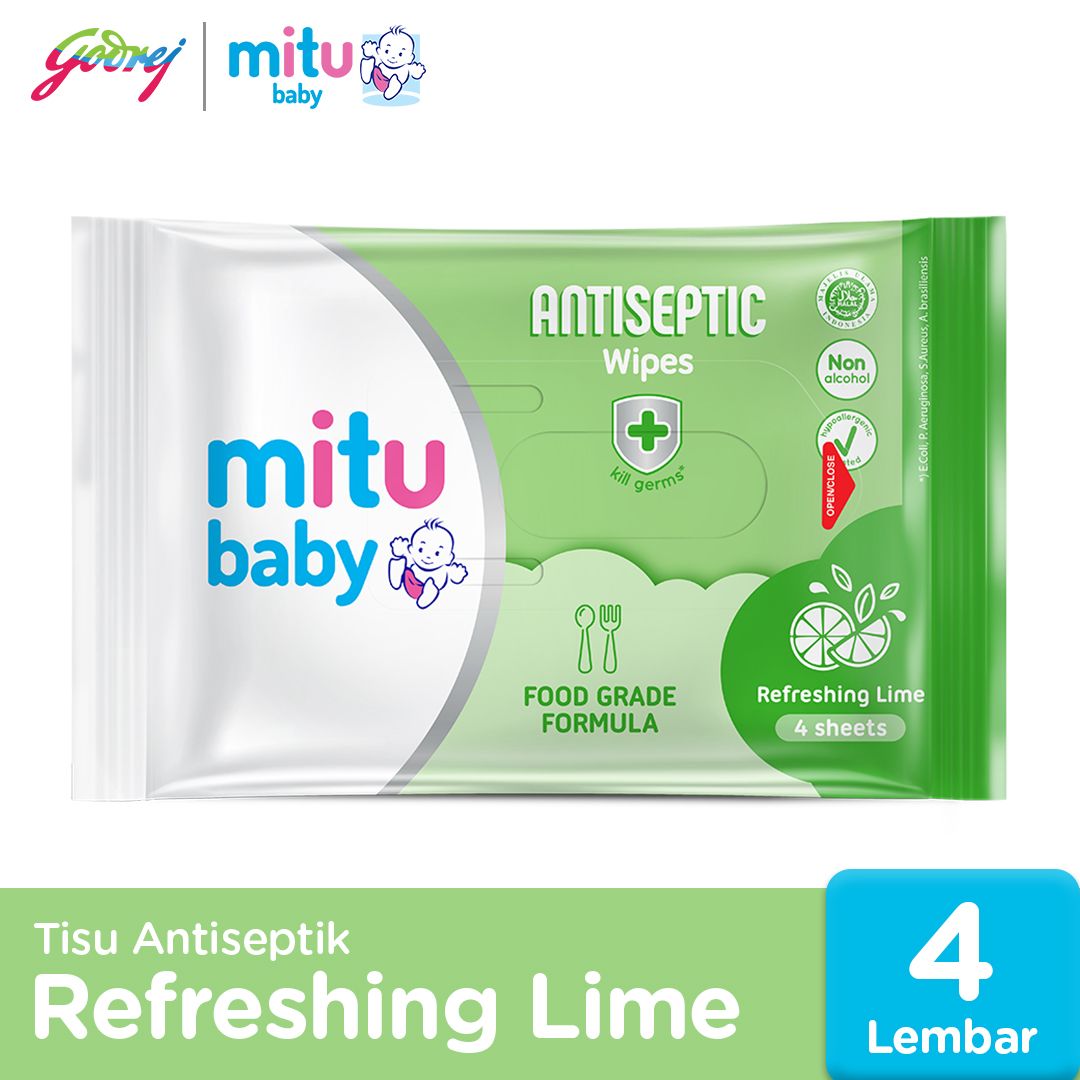 Mitu Baby Tissue Antiseptic Refreshing - 4s - Tisu Basah Bayi - 1