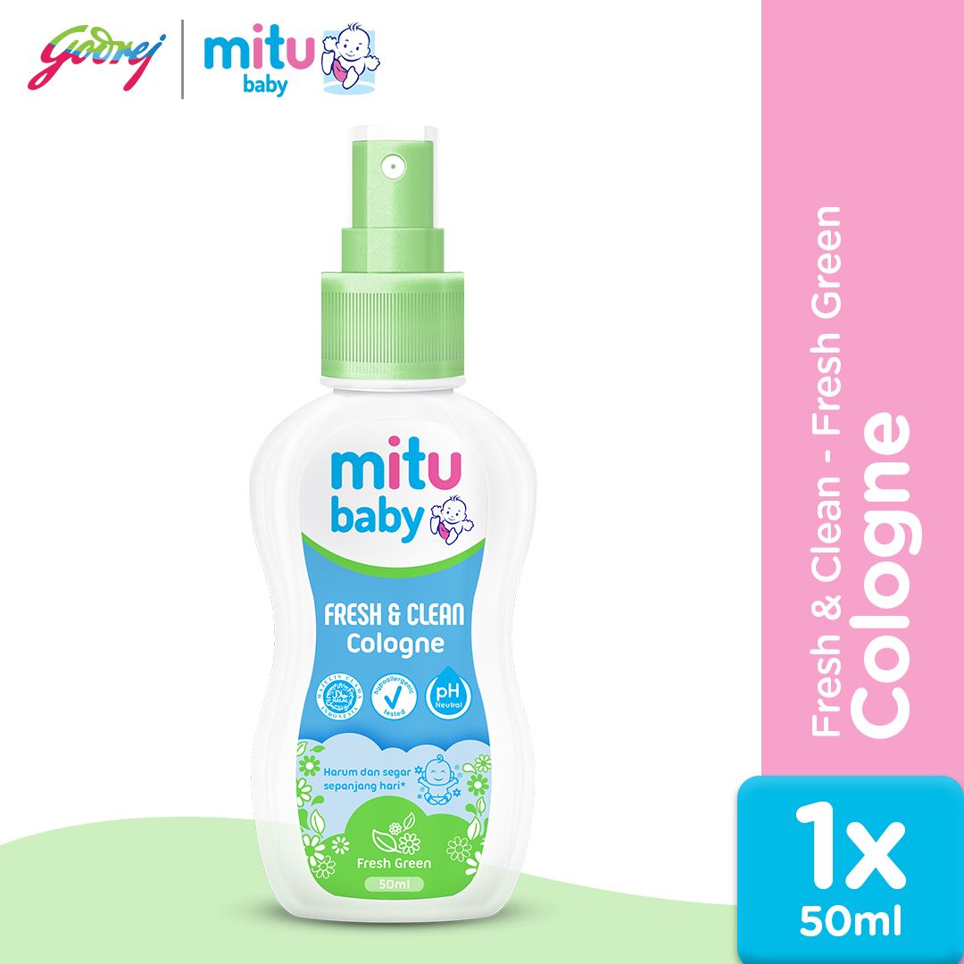 Mitu Baby Cologne Fresh Green Spray 50ml - Parfum Bayi - 1