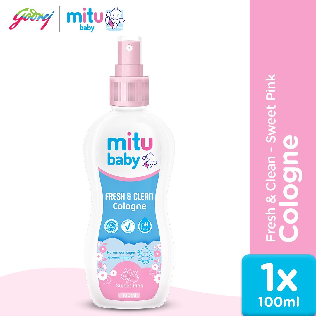 Mitu Baby Cologne Sweet Pink Spray 100ml - Parfum Bayi - 1