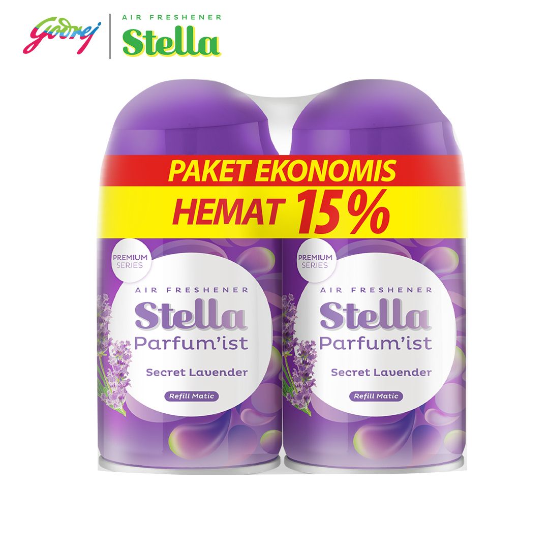 Stella Matic Parfumist Secret Lavender Refill 225ml Multipack - Refill Pengharum Ruangan Otomatis x2 - 2