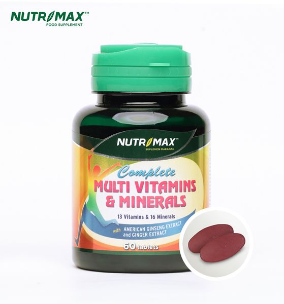 Nutrimax Complete Multivitamins & Minerals Vitamin Ginseng Hipertensi Antioksidan Vitalitas - 2