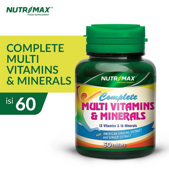 Nutrimax Complete Multivitamins & Minerals Vitamin Ginseng Hipertensi Antioksidan Vitalitas - 1