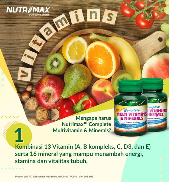 Nutrimax Complete Multivitamins & Minerals Vitamin Ginseng Hipertensi Antioksidan Vitalitas - 4