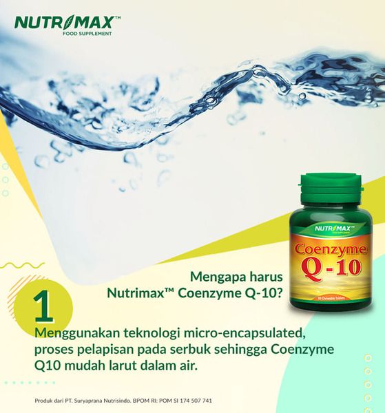 Nutrimax Coenzyme Q-10 30 Tablet Kunyah Mengoptimalkan Pembentukan Energi - 3