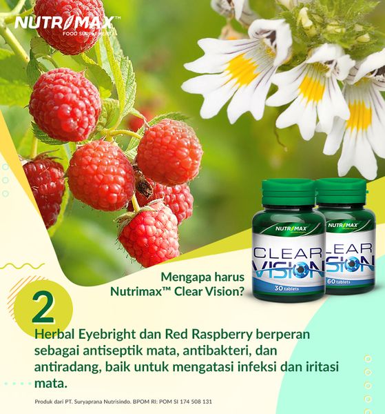 Nutrimax Clear Vision Vitamin Mata Minus Obat Glukoma Infeksi Rabun Senja Katarak Antiseptik - 4