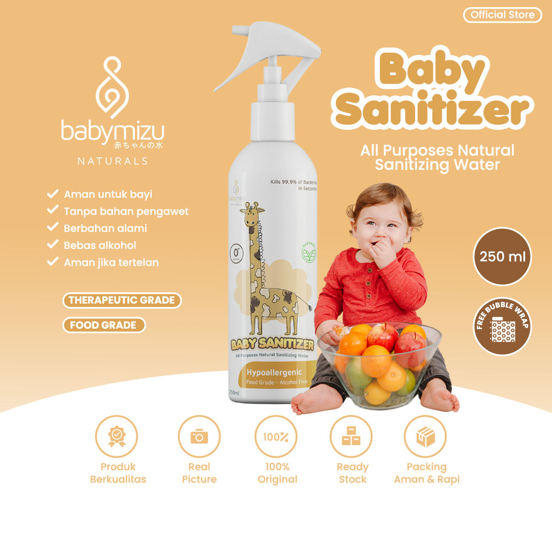 BABYMIZU Baby Sanitizer - Hypoallergenic Baby Sanitizer. Sanitizing Water 100% Natural 100 ml - 1