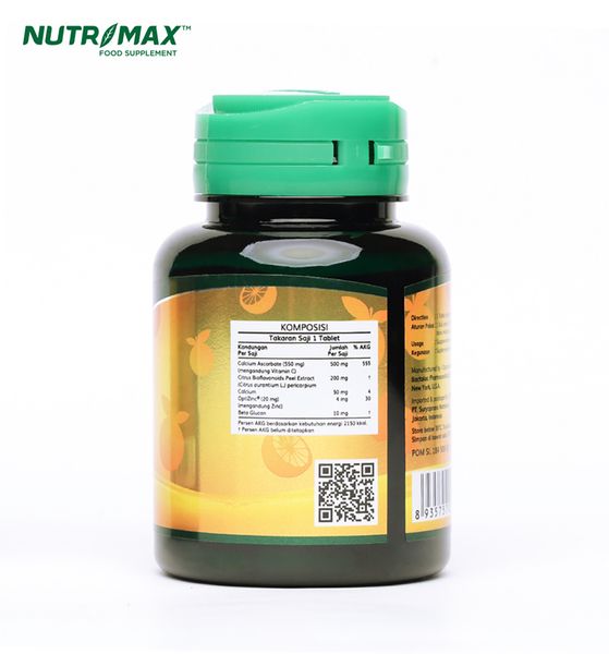 Nutrimax C+ Plus - Vitamin Vit C Imunitas Daya Tahan Tubuh Antioksidan Kesehatan Kulit Flu batuk - 2