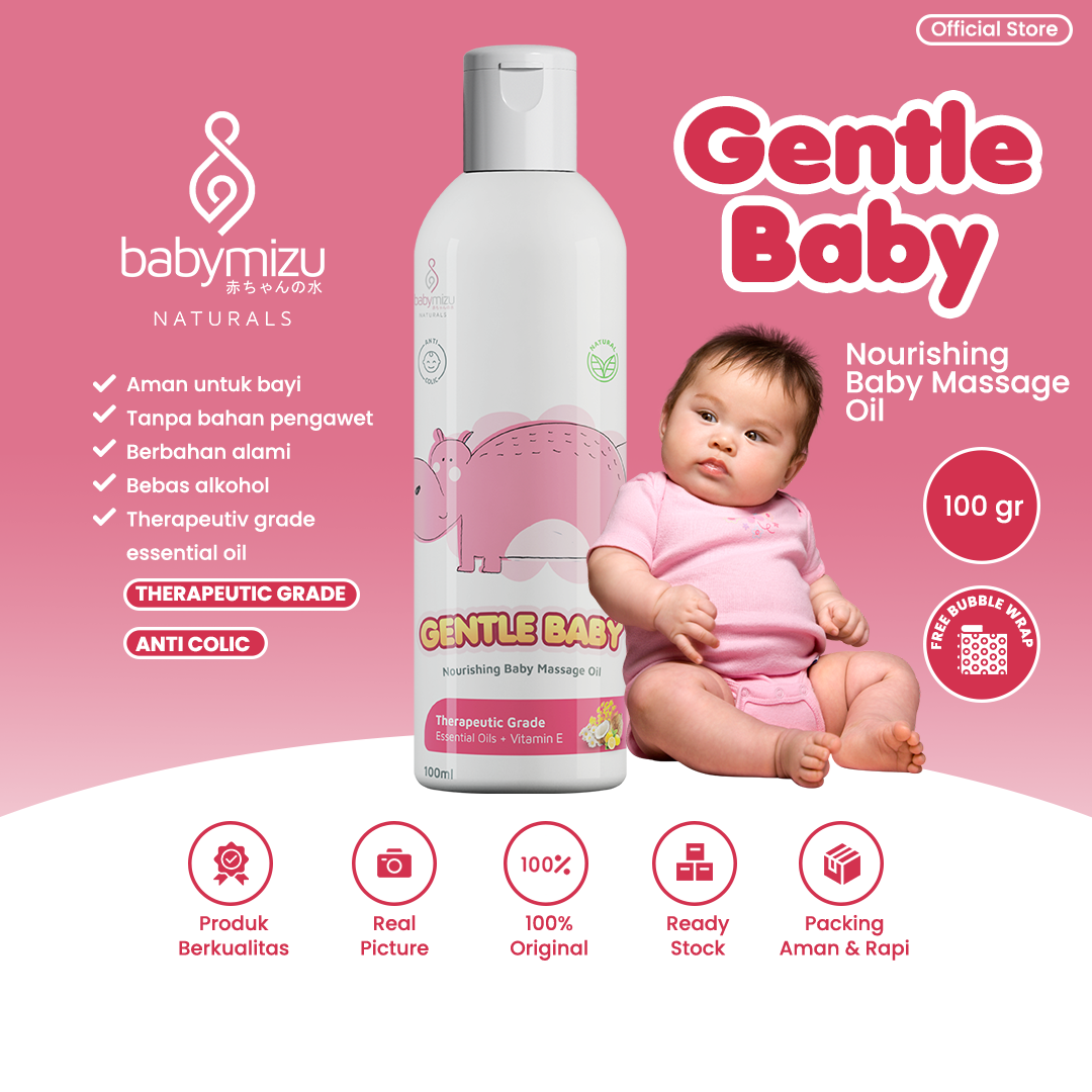 BABYMIZU Gentle Baby - Message Oil Anti Colic (Minyak PIjat Bayi Anti Colic) 100 ml - 1