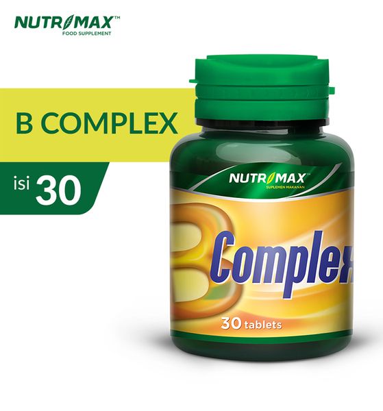 Nutrimax B Complex 30 Tablet Vitamin B Nutrisi Otak Sistem Saraf syaraf Neutropik Anemia - 1