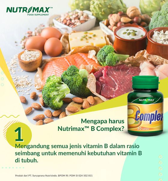 Nutrimax B Complex 30 Tablet Vitamin B Nutrisi Otak Sistem Saraf syaraf Neutropik Anemia - 3