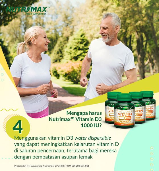 Nutrimax Vitamin Vit D3 1000 IU Kesehatan Tulang Gigi Imunitas Osteoporosis Autoimun - 5