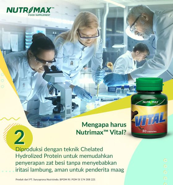 Nutrimax Vital Isi 30 Naturecaps untuk Mengobati Anemia atau Kekurangan Darah - 4