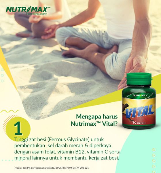 Nutrimax Vital Isi 30 Naturecaps untuk Mengobati Anemia atau Kekurangan Darah - 3