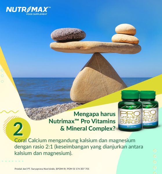 Nutrimax Pro Vitamins dan Minerals Complex Tablet Multivitamin Vitamin dan Kalsium - 3