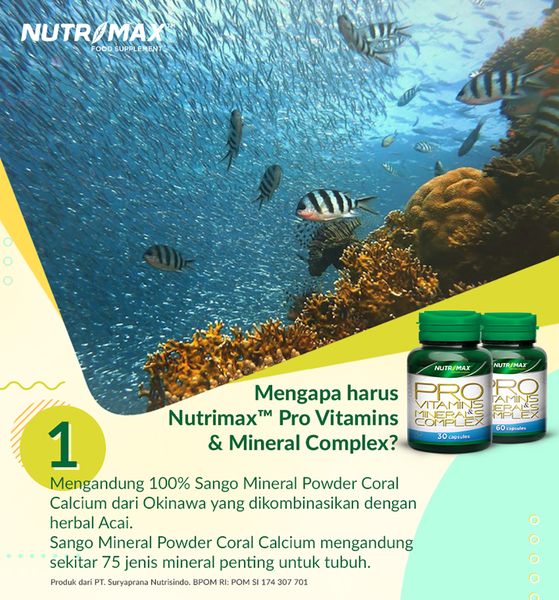 Nutrimax Pro Vitamins dan Minerals Complex Tablet Multivitamin Vitamin dan Kalsium - 2