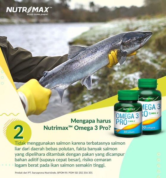 Nutrimax Omega 3 Pro Minyak Ikan Fish Oil Hipertensi Kolesterol Trigliserida Darah Tinggi Jantung - 3