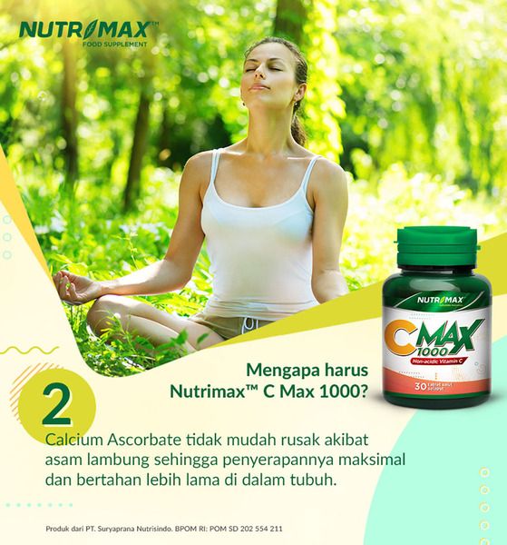 Nutrimax C Max 1000 - Vitamin Vit C Imunitas Daya Tahan Tubuh Antioksidan Kesehatan Kulit Flu Batuk - 3