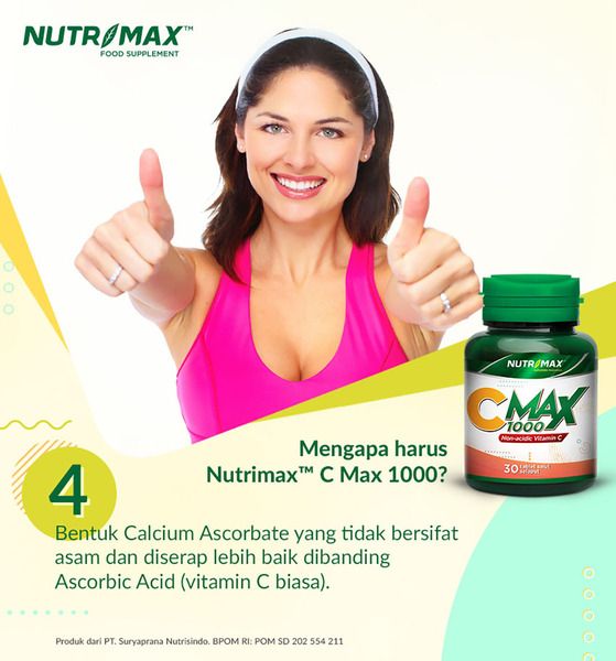 Nutrimax C Max 1000 - Vitamin Vit C Imunitas Daya Tahan Tubuh Antioksidan Kesehatan Kulit Flu Batuk - 5