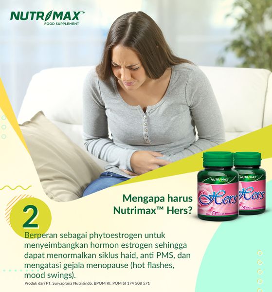 Nutrimax Hers Stamina Hormon Pelancar Menstruasi Haid Datang Bulan Reproduksi Kesuburan Menopause - 3