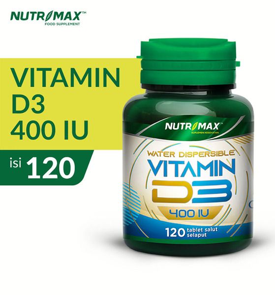 Nutrimax Vitamin Vit D3 400 IU Kesehatan Tulang Gigi Imunitas Osteoporosis Imun Tubuh - 1