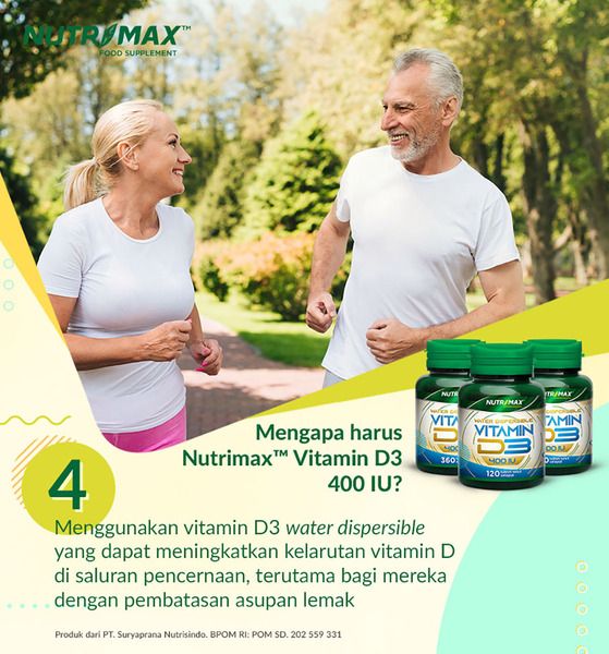 Nutrimax Vitamin Vit D3 400 IU Kesehatan Tulang Gigi Imunitas Osteoporosis Imun Tubuh - 5