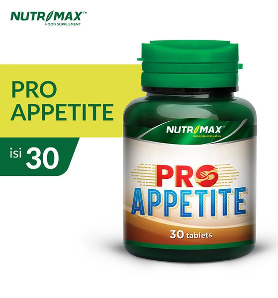 Nutrimax Pro Appetite Isi 30 Tablet Penambah Nafsu Napsu Makan Kesehatan Pencernaan Lambung - 1