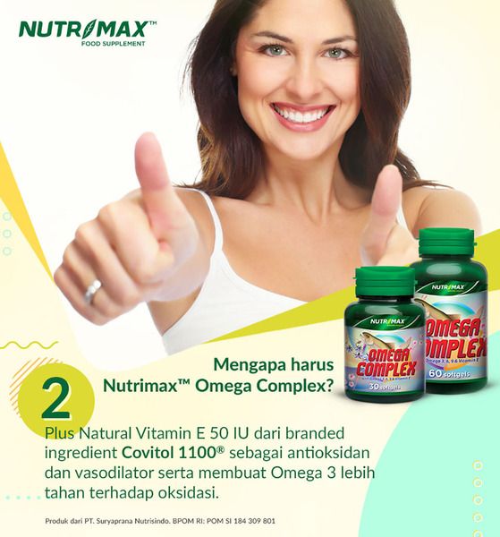 Nutrimax Omega Complex Omega 3 6 9 Plus Vitamin E Minyak Ikan Fish Oil Kolesterol Darah Tinggi - 4