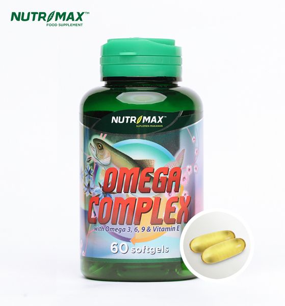 Nutrimax Omega Complex Omega 3 6 9 Plus Vitamin E Minyak Ikan Fish Oil Kolesterol Darah Tinggi - 2