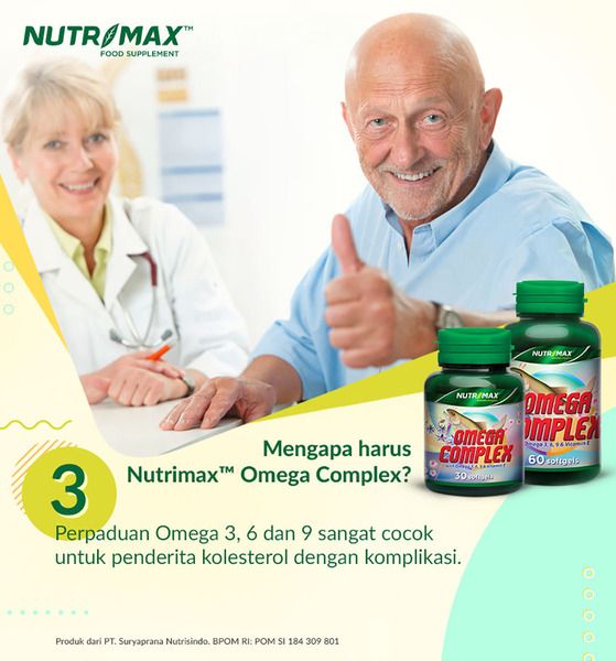 Nutrimax Omega Complex Omega 3 6 9 Plus Vitamin E Minyak Ikan Fish Oil Kolesterol Darah Tinggi - 5