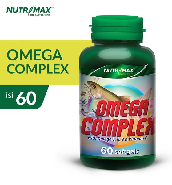 Nutrimax Omega Complex Omega 3 6 9 Plus Vitamin E Minyak Ikan Fish Oil Kolesterol Darah Tinggi - 1